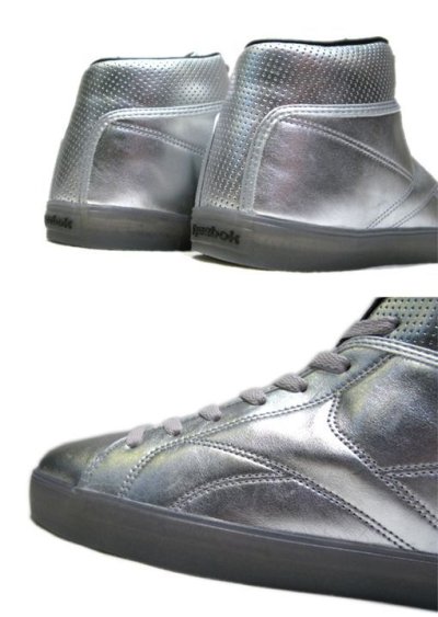画像1: NEW "Reebok" Silver Foil Hi-Cut Sneaker　Silver　size 9 1/2 / 10 