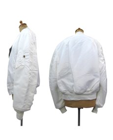 画像3: "ALPHA INDUSTRIES" MA-1 Grand Crew Jacket Dead Stock -made in USA-　WHITE　size L  /  XL (3)