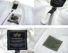 画像4: "ALPHA INDUSTRIES" MA-1 Grand Crew Jacket Dead Stock -made in USA-　WHITE　size L  /  XL (4)