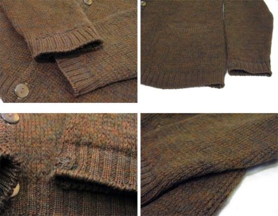 画像2: 1960's "Original Style" Wool Cardigan　BROWN　size M - L (表記 L)