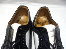 画像4:  Dr.Martins Wing Tip Leather Shoes made in England　Black / White　size UK 8 (27 cm) (4)