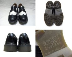 画像3:  Dr.Martins Wing Tip Leather Shoes made in England　Black / White　size UK 8 (27 cm) (3)