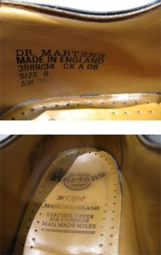 画像5:  Dr.Martins Wing Tip Leather Shoes made in England　Black / White　size UK 8 (27 cm) (5)