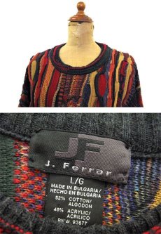 画像2: 1990's J. Ferrar" Multi Color Pullover Sweater　Multi Color　size L - XL (表記 L) (2)