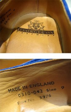 画像5: "GEORGE COX" V-Sole Monk Strap Leather Shoes -made in ENGLAND-　BLUE　size UK 9 (28 cm) (5)