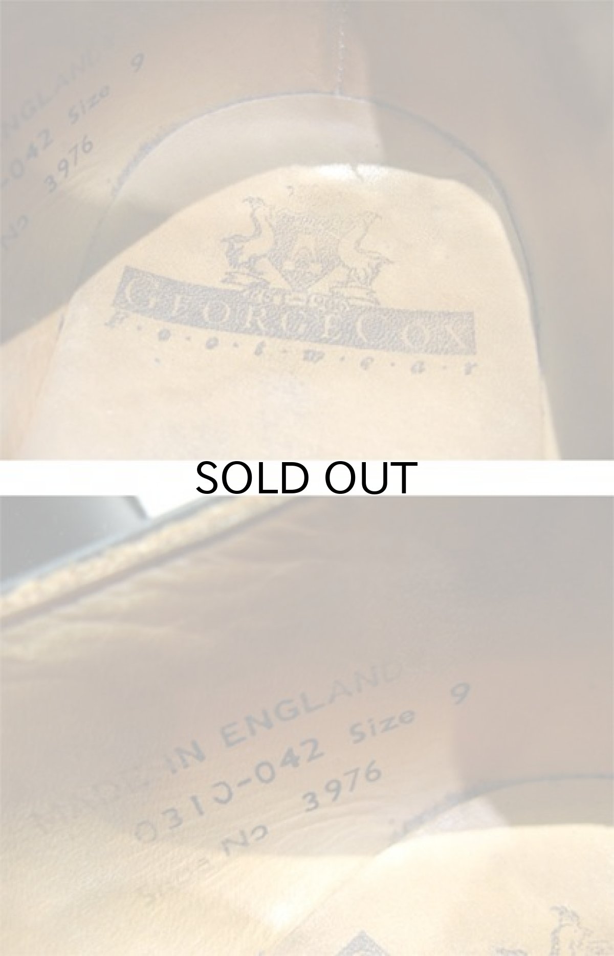 画像5: "GEORGE COX" V-Sole Monk Strap Leather Shoes -made in ENGLAND-　BLACK　size UK 9 (28 cm) (5)