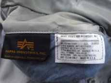 画像5: "ALPHA INDUSTRIES" MA-1 Flight Jacket Dead Stock -made in USA-　Silver Grey　size Small (5)
