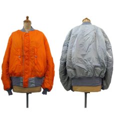 画像2: "ALPHA INDUSTRIES" MA-1 Flight Jacket Dead Stock -made in USA-　Silver Grey　size Small (2)