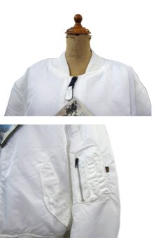 画像2: "ALPHA INDUSTRIES" MA-1 Grand Crew Jacket Dead Stock -made in USA-　WHITE　size L  /  XL (2)