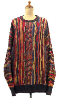 画像1: 1990's J. Ferrar" Multi Color Pullover Sweater　Multi Color　size L - XL (表記 L) (1)