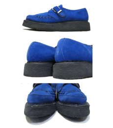 画像3: "GEORGE COX" V-Sole Monk Strap Leather Shoes -made in ENGLAND-　BLUE　size UK 9 (28 cm) (3)