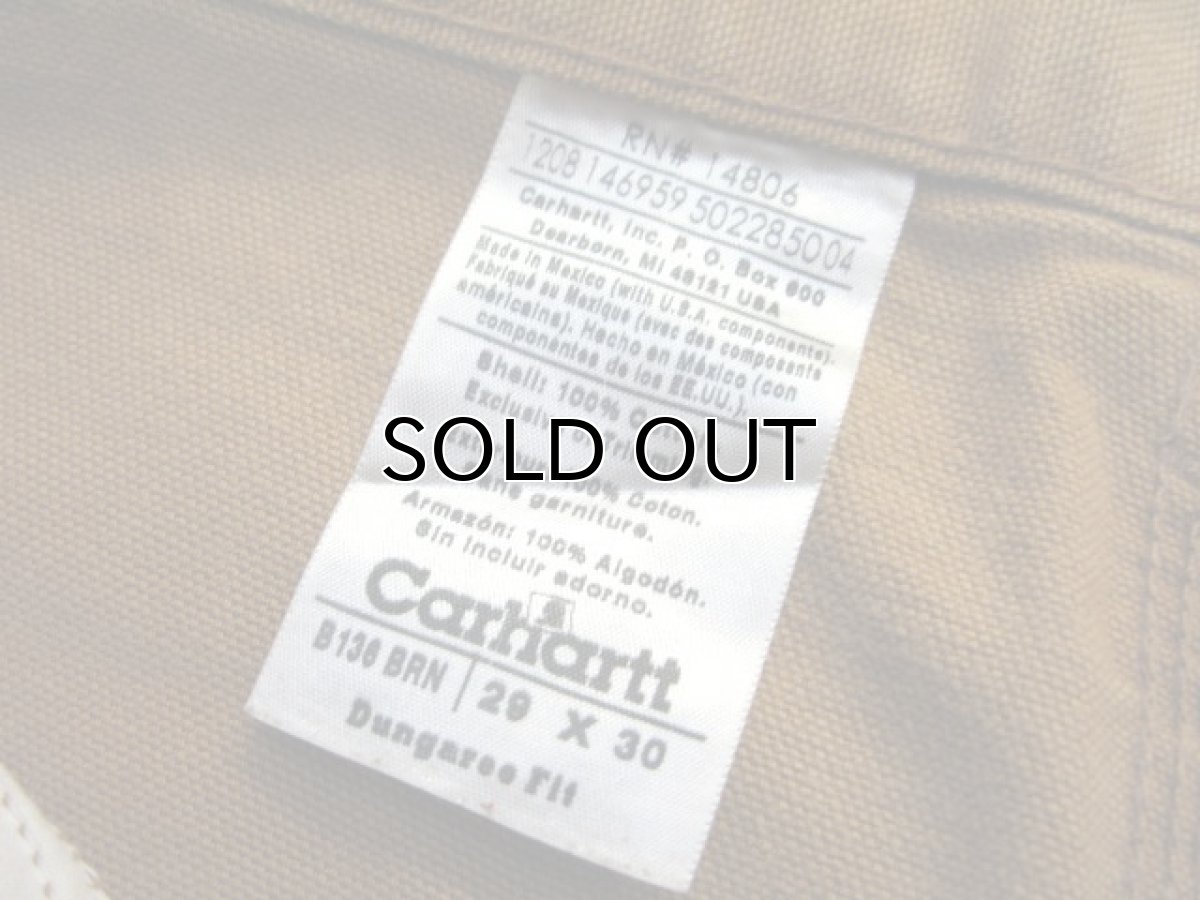 画像5: "Carhartt" Double Knee Duck Pants made in USA　color : BROWN　size w 30.5 inch (5)