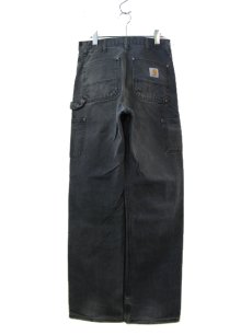 画像2: "Carhartt" Double Knee Duck Pants made in USA　color : BLACK　size w 31.5 inch (2)