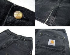 画像3: "Carhartt" Double Knee Duck Pants made in USA　color : BLACK　size w 31.5 inch (3)