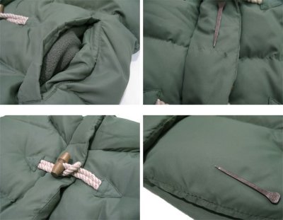 画像1: "J.CREW" Toggle Front Down Vest　GREEN　size M (表記 M)