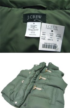 画像3: "J.CREW" Toggle Front Down Vest　GREEN　size M (表記 M) (3)