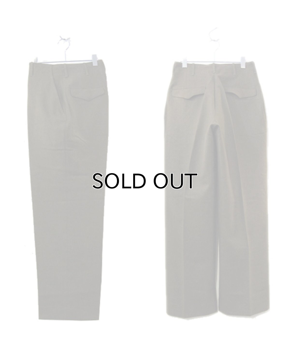 画像2: 1950's U.S.Military Wool Field Trousers Dead Stock Olive Green size w 29 inch (2)