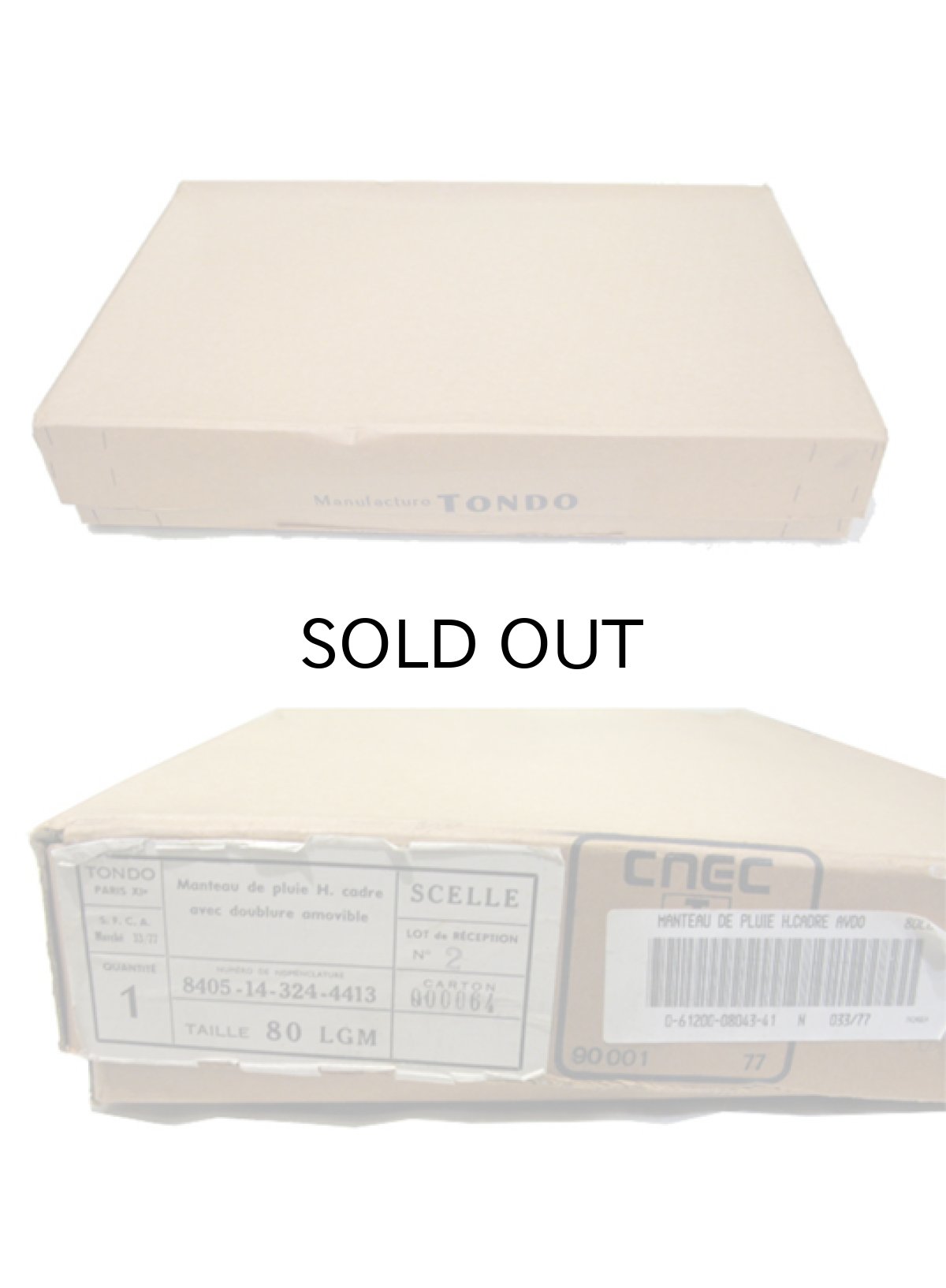 画像5: 1970-80's French Military All Wool Single Trench Coat Dead Stock　NAVY　size 80 / 84 (5)