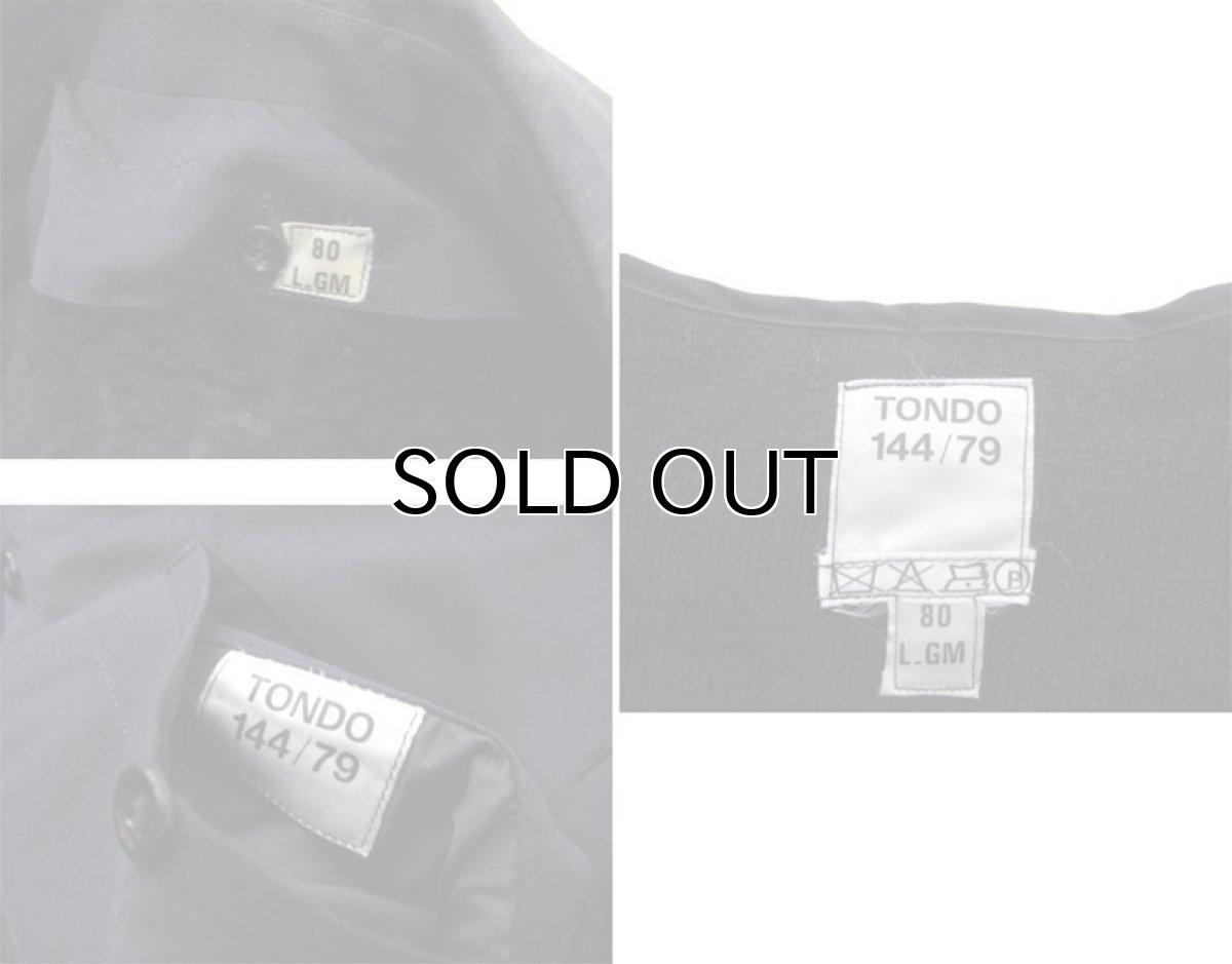 画像4: 1970-80's French Military All Wool Single Trench Coat Dead Stock　NAVY　size 80 / 84 (4)