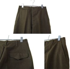 画像3: 1950's U.S.Military Wool Field Trousers Dead Stock　Olive Green　size w 29 inch (3)