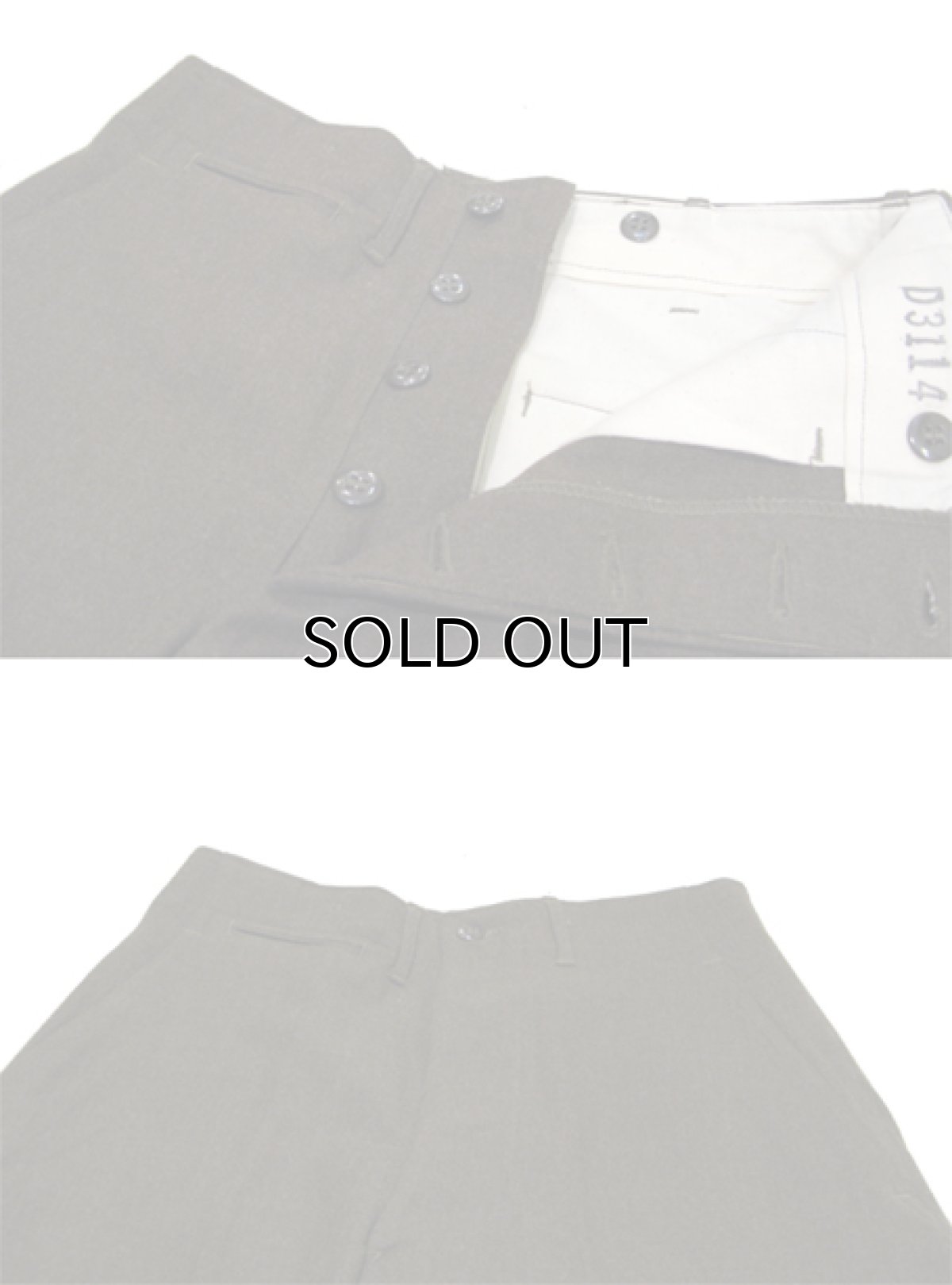 画像5: 1950's U.S.Military Wool Field Trousers Dead Stock Olive Green size w 29 inch (5)