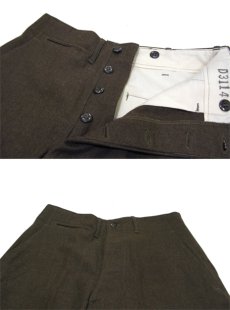 画像5: 1950's U.S.Military Wool Field Trousers Dead Stock　Olive Green　size w 29 inch (5)