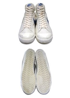 画像2: 1980's NIKE "BLAZER" Hi-Cut Canvas Sneaker -made in KOREA-　White / Blue　size 12 1/2 (約 30.5cm) (2)