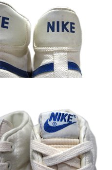 画像4: 1980's NIKE "BLAZER" Hi-Cut Canvas Sneaker -made in KOREA-　White / Blue　size 12 1/2 (約 30.5cm) (4)