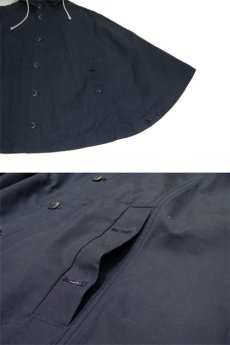 画像4: YMC "You Must Create London" All Cotton Poncho　NAVY　size Free (表記 XXS) (4)