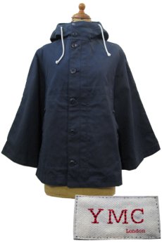 画像1: YMC "You Must Create London" All Cotton Poncho　NAVY　size Free (表記 XXS) (1)