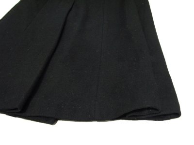 画像1: 1980's "Jill Jr." Melton Wool Double Breast Long Coat -made in USA-　BLACK　size M (表記 不明)