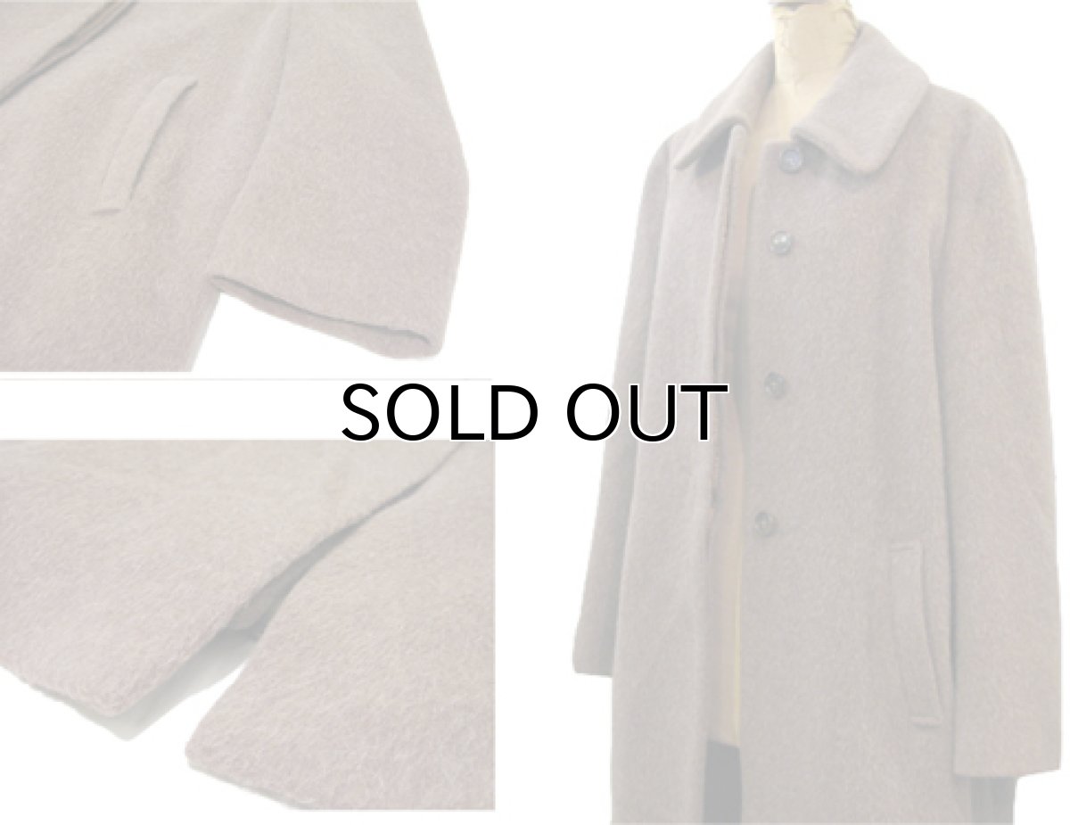 画像5: 1980's "AN FERE" Mohair Wool Long Coat -made in ITALY- Rose Brown size M (5)