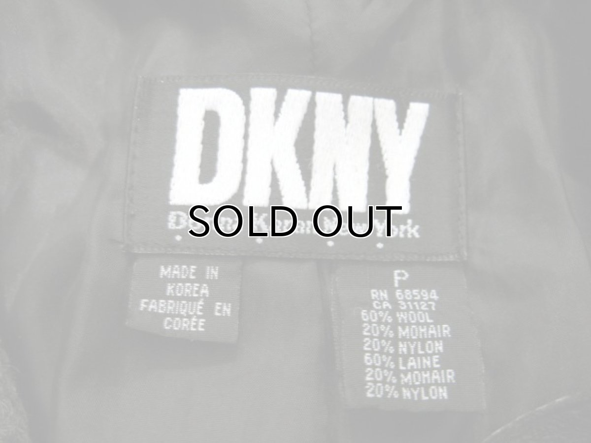 画像5: 1990's "DKNY" Mohair Wool Long Coat　Charcoal Grey　size M (表記 不明) (5)