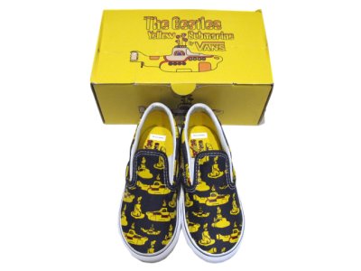 画像1: NEW VANS "The Beatles Yellow Submarine" Kids Slip-On　Navy / Yellow　size 6 / 6.5 / 8 / 8.5 / 9