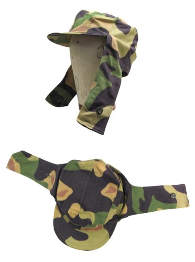 画像1: 1960's Czech Military Flap Cap Dead Stock　Camouflage　size 内周 58cm (表記 59)