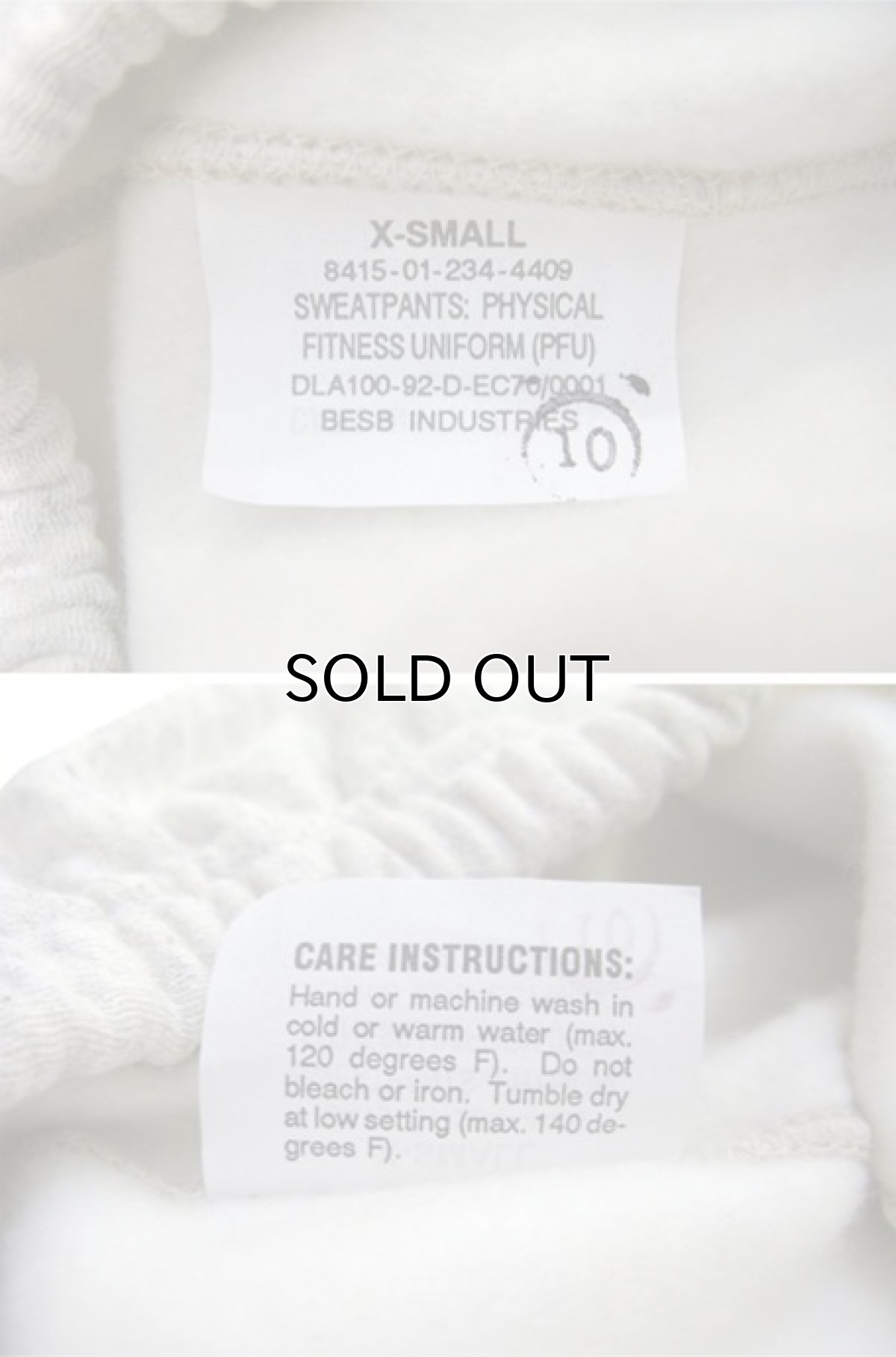 画像3: 1990's U.S.ARMY Sweat Gym Pants Dead Stock　Oatmeal　size X-Small (3)