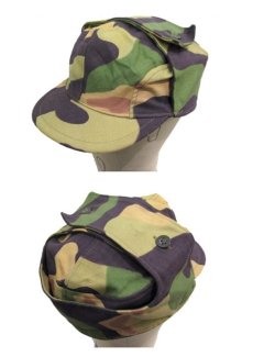 画像5: 1960's Czech Military Flap Cap Dead Stock　Camouflage　size 内周 58cm (表記 59) (5)