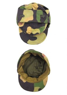 画像3: 1960's Czech Military Flap Cap Dead Stock　Camouflage　size 内周 58cm (表記 59) (3)