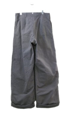 画像2: "BOTTEGA VENETA" Cotton Pique Two-Tuck WideTrousers -made in ITALY-　GREY　size w 33 inch (2)