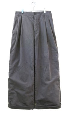 画像1: "BOTTEGA VENETA" Cotton Pique Two-Tuck WideTrousers -made in ITALY-　GREY　size w 33 inch (1)