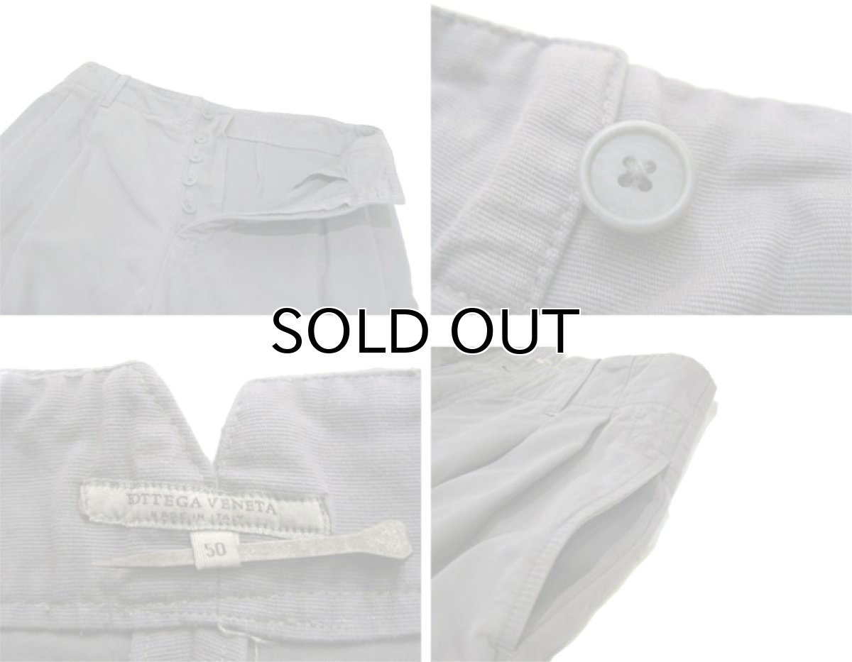 画像5: "BOTTEGA VENETA" Cotton Pique Two-Tuck WideTrousers -made in ITALY- GREY size w 33 inch (5)
