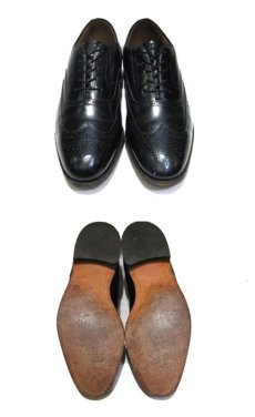 画像3: Johnston & Murphy Full Brogue Leather Shoes　BLACK　size 8.5 ( 26.5cm ) (3)