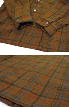 画像5: 1960's "Pendleton" L/S Wool BOX Shirts　BROWN　size S - M (表記 M) (5)