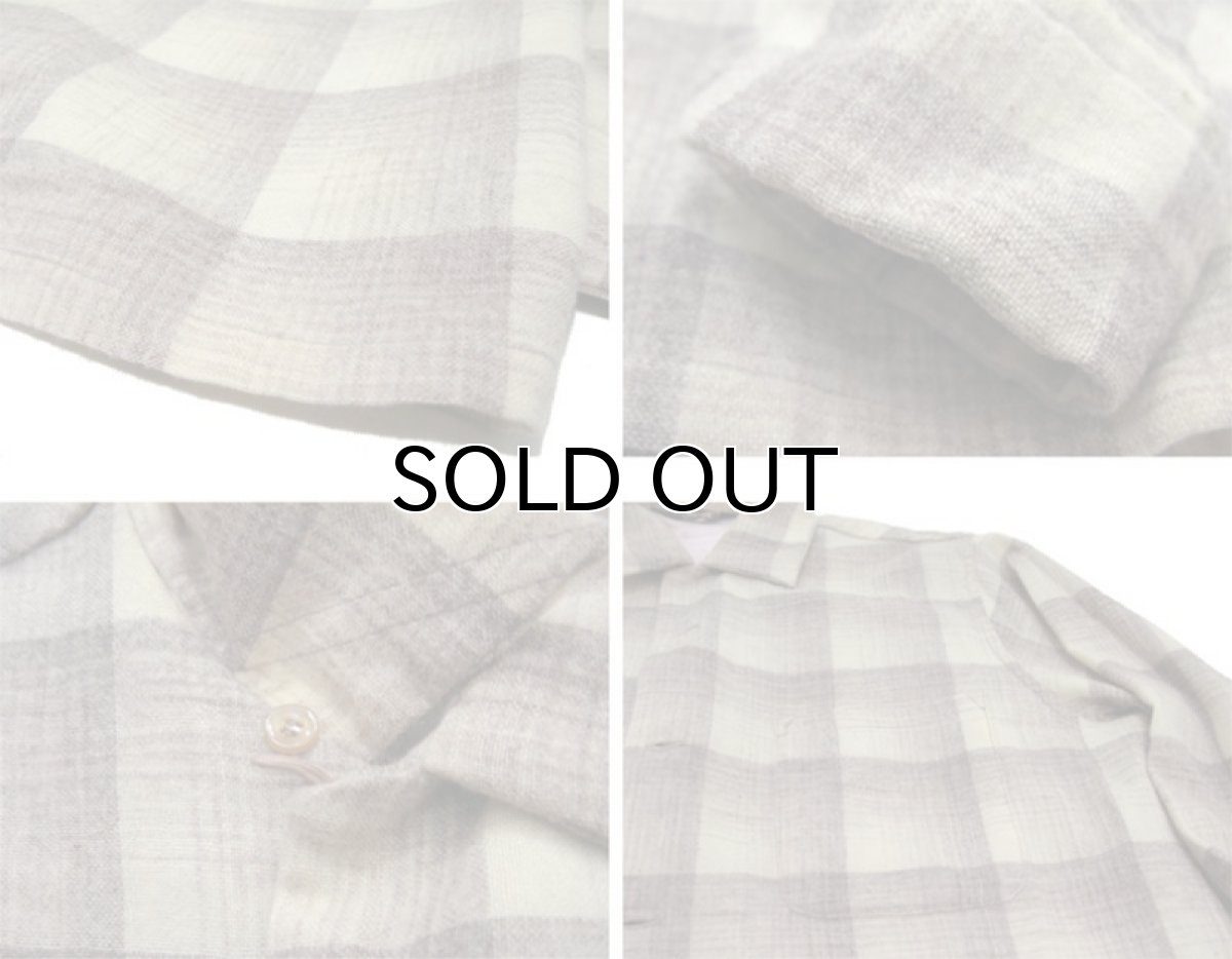 画像3: 1950-60's "Woolrich L/S Wool Box Shirts BEIGE size M - L (表記 M) (3)