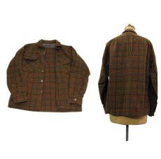 画像2: 1960's "Pendleton" L/S Wool BOX Shirts　BROWN　size S - M (表記 M) (2)