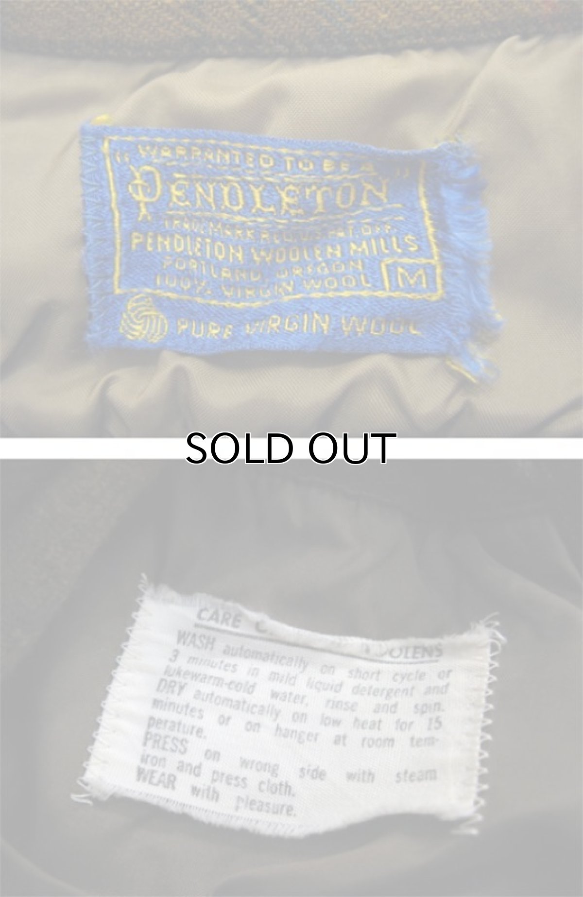 画像3: 1960's "Pendleton" L/S Wool BOX Shirts　BROWN　size S - M (表記 M) (3)