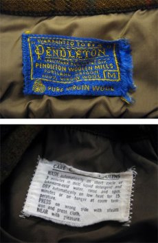 画像3: 1960's "Pendleton" L/S Wool BOX Shirts　BROWN　size S - M (表記 M) (3)