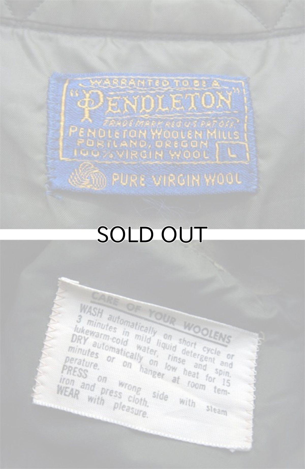 画像3: 1960's "Pendleton" L/S Wool B/D Shirts　GREEN　size L (表記 L) (3)