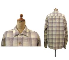 画像2: 1950-60's "Woolrich L/S Wool Box Shirts　BEIGE　size M - L (表記 M) (2)