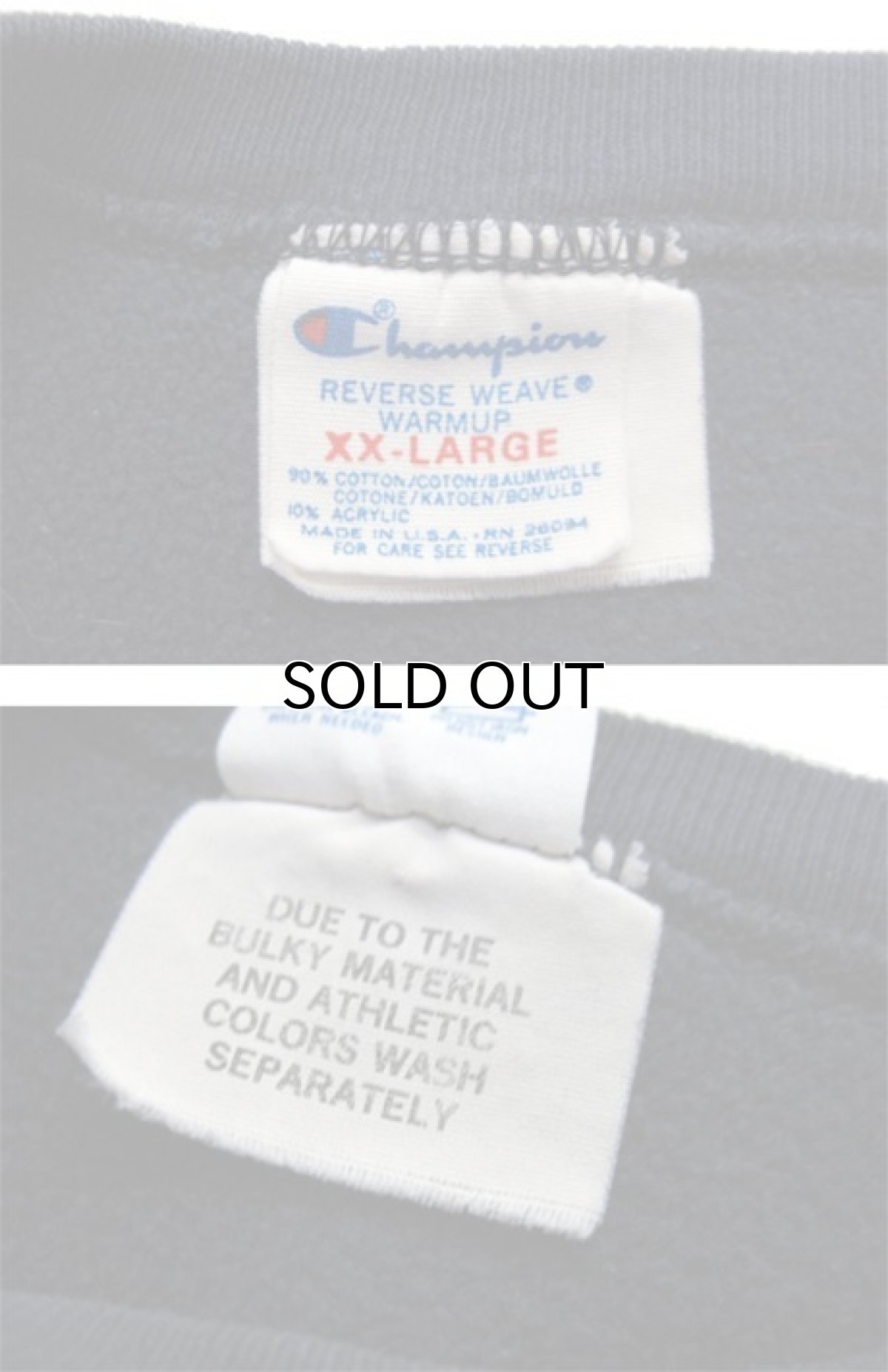 画像2: 1980's "Champion" Reverse Weave IOWA" Sweat NAVY size 表記 XXL (2)